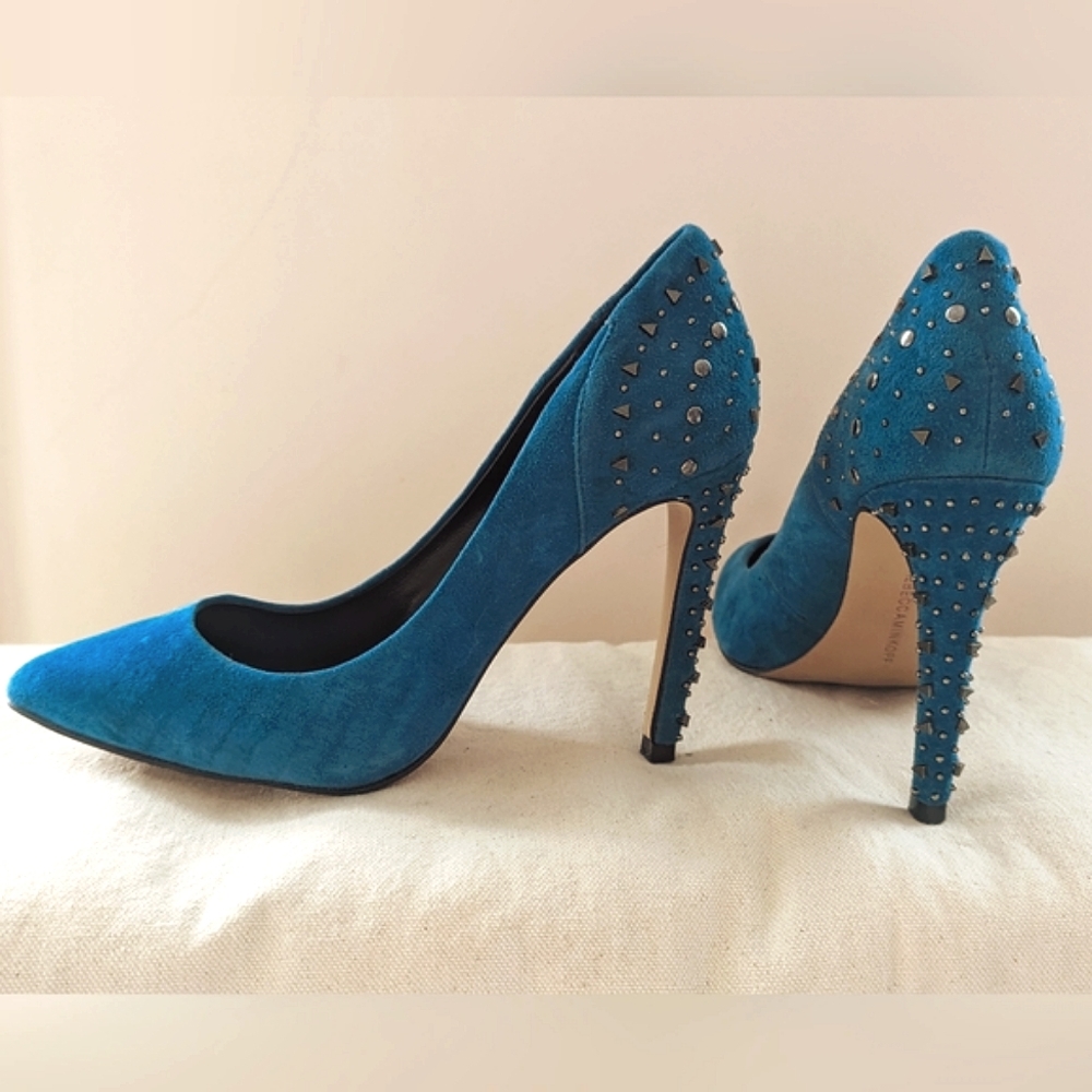 Rebecca Minkoff Blue Studded Heels